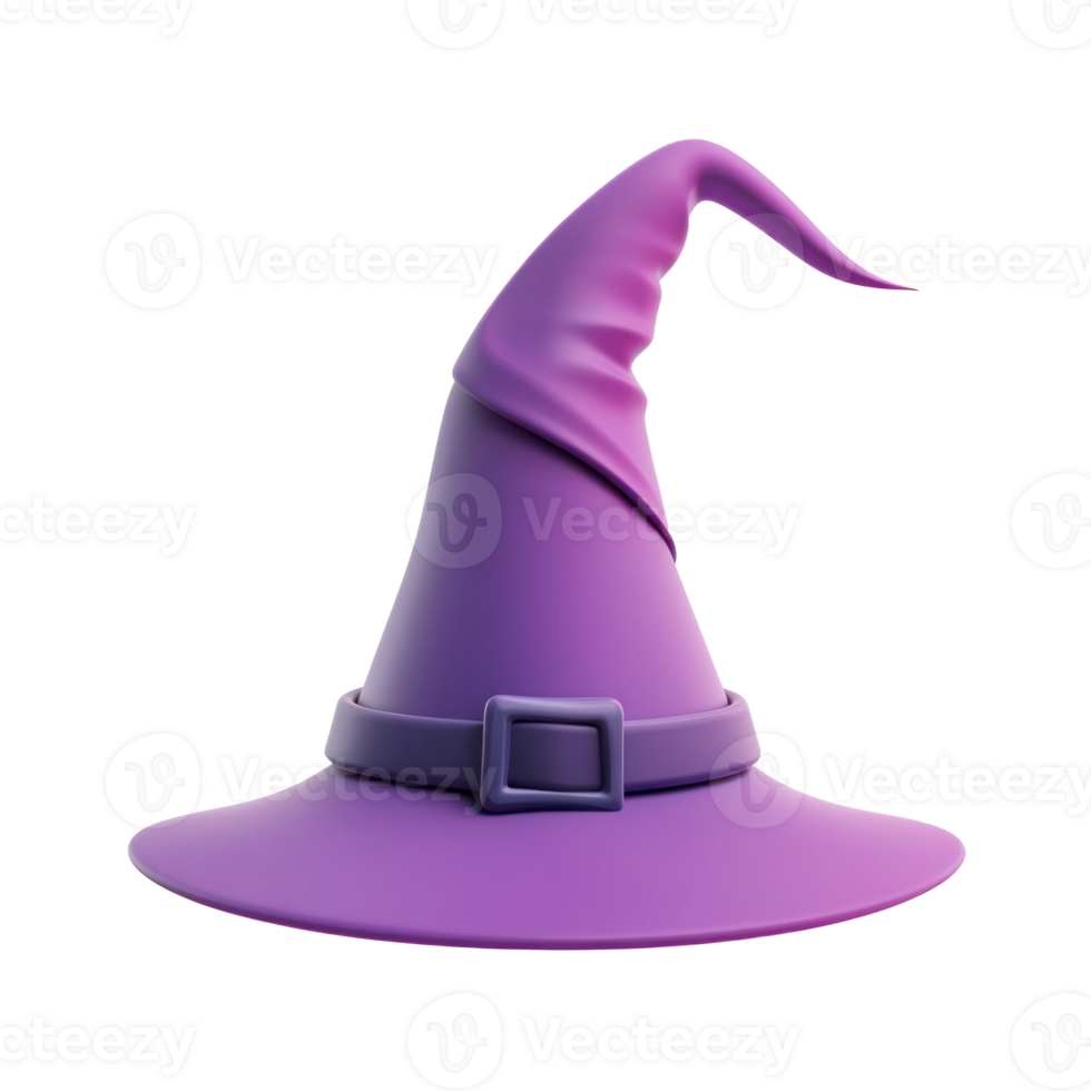 a purple witch hat on a transparent background png