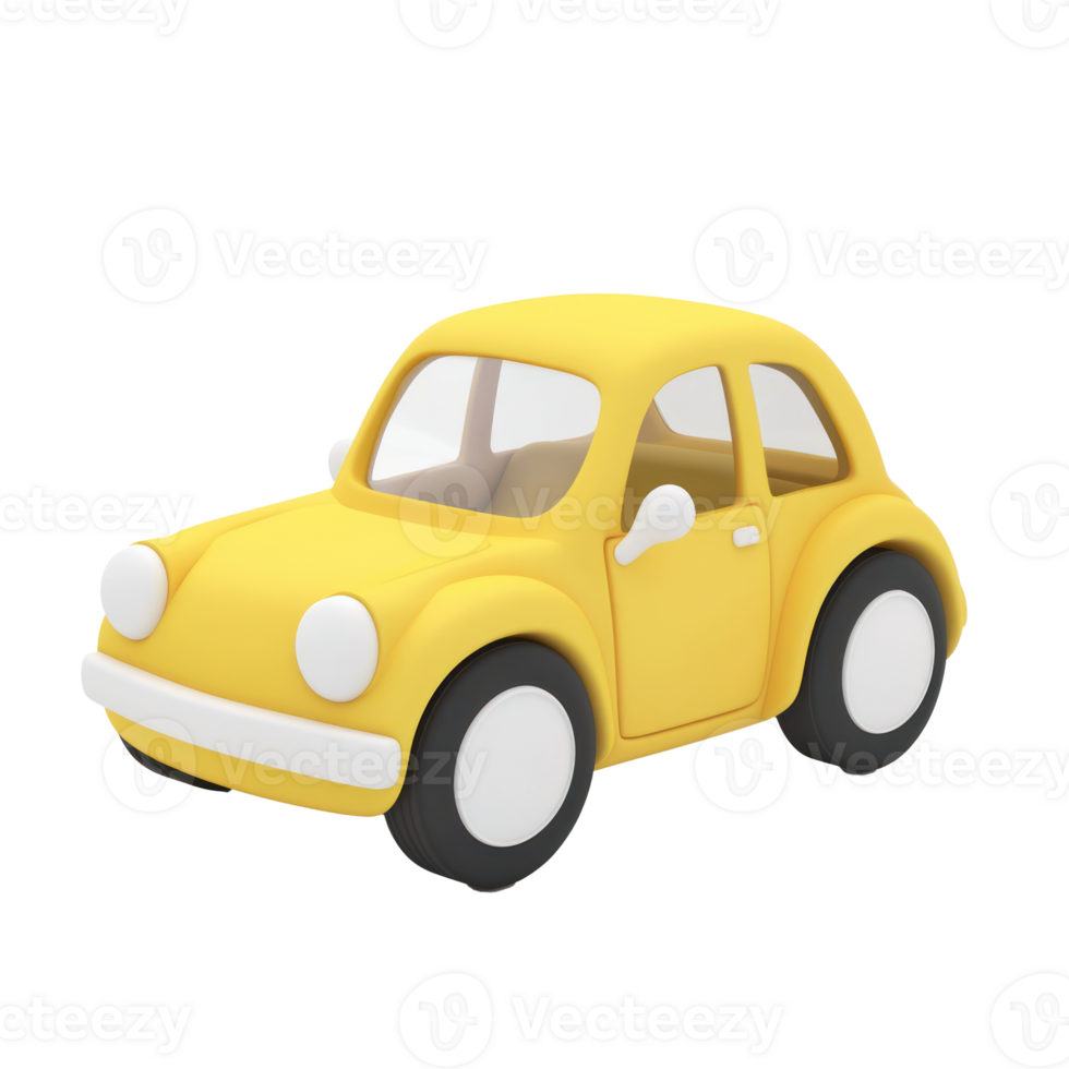 a yellow car on a transparent background png