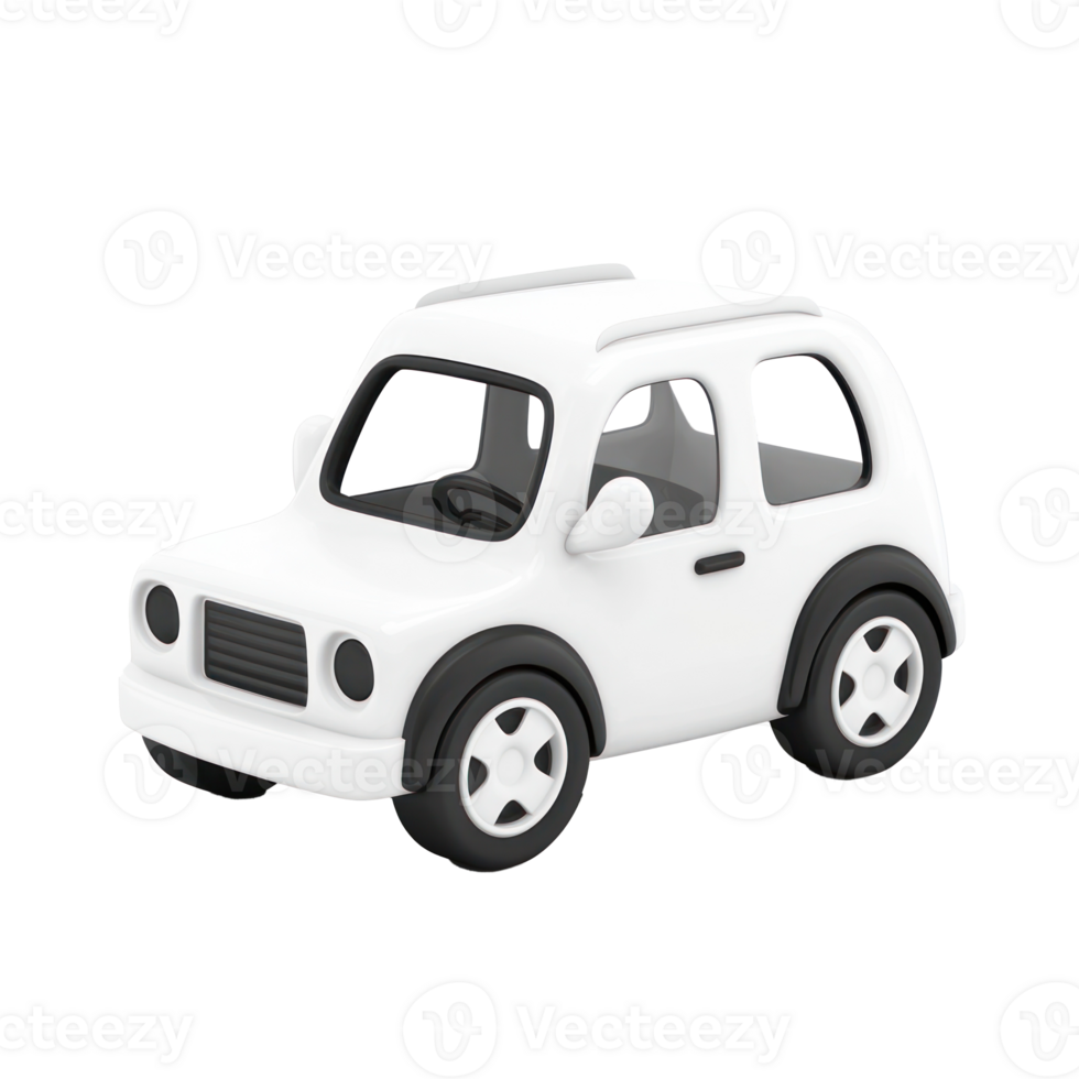 a white car on a transparent background png