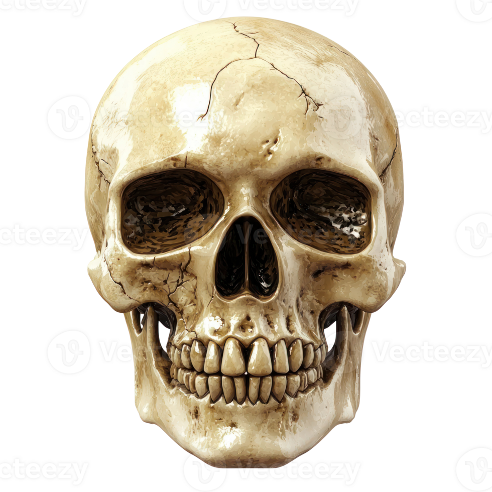 a human skull on a transparent background png