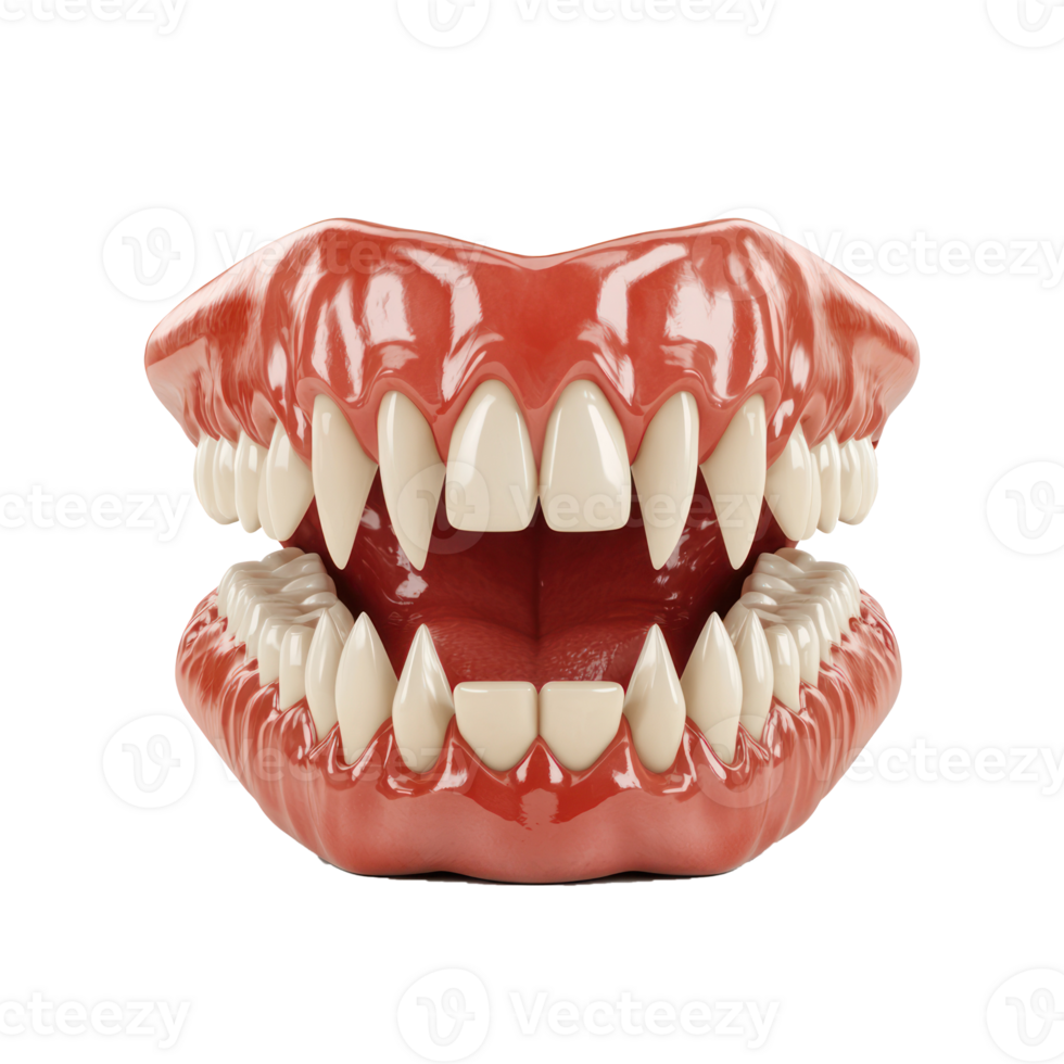a red mouth with teeth on a transparent background png