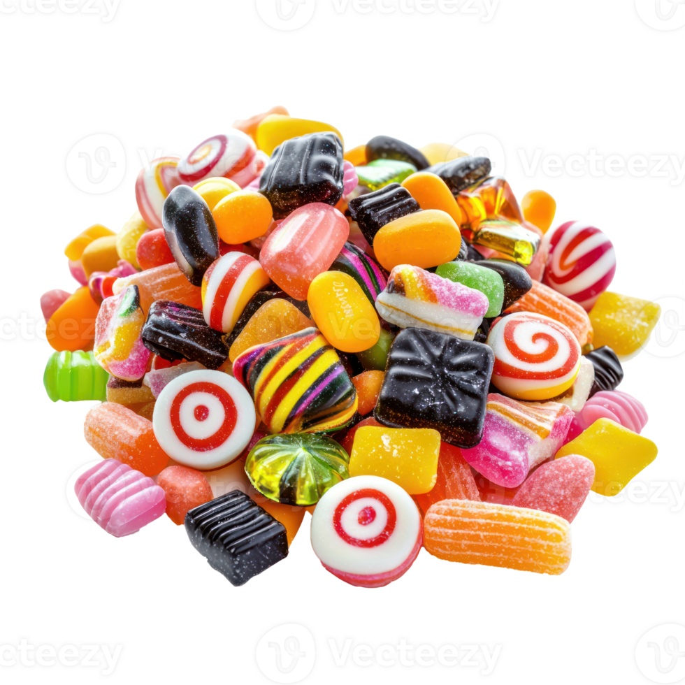 assorted candy on a white background png