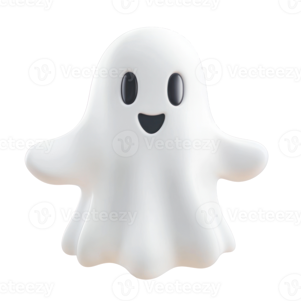 a ghost with a smile on its face png