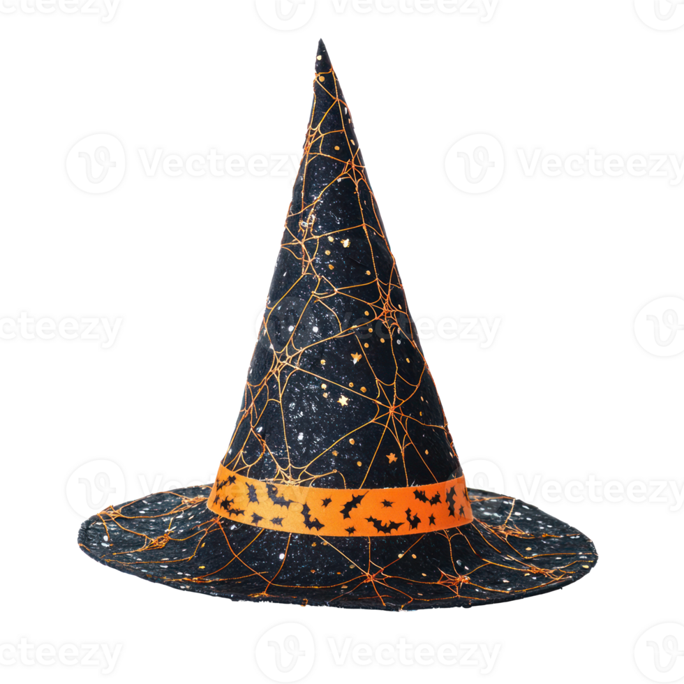 halloween witch hat isolate on transparency background png
