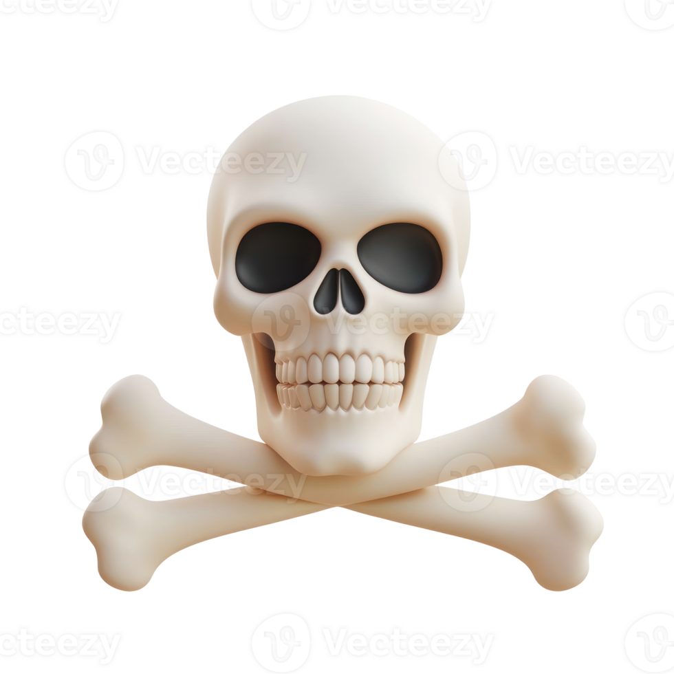 skull and crossbones on a white background png