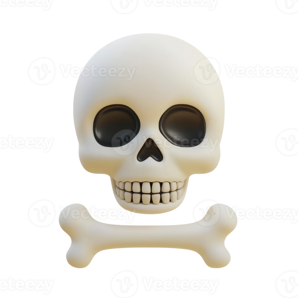 a skull and bone on a transparent background png