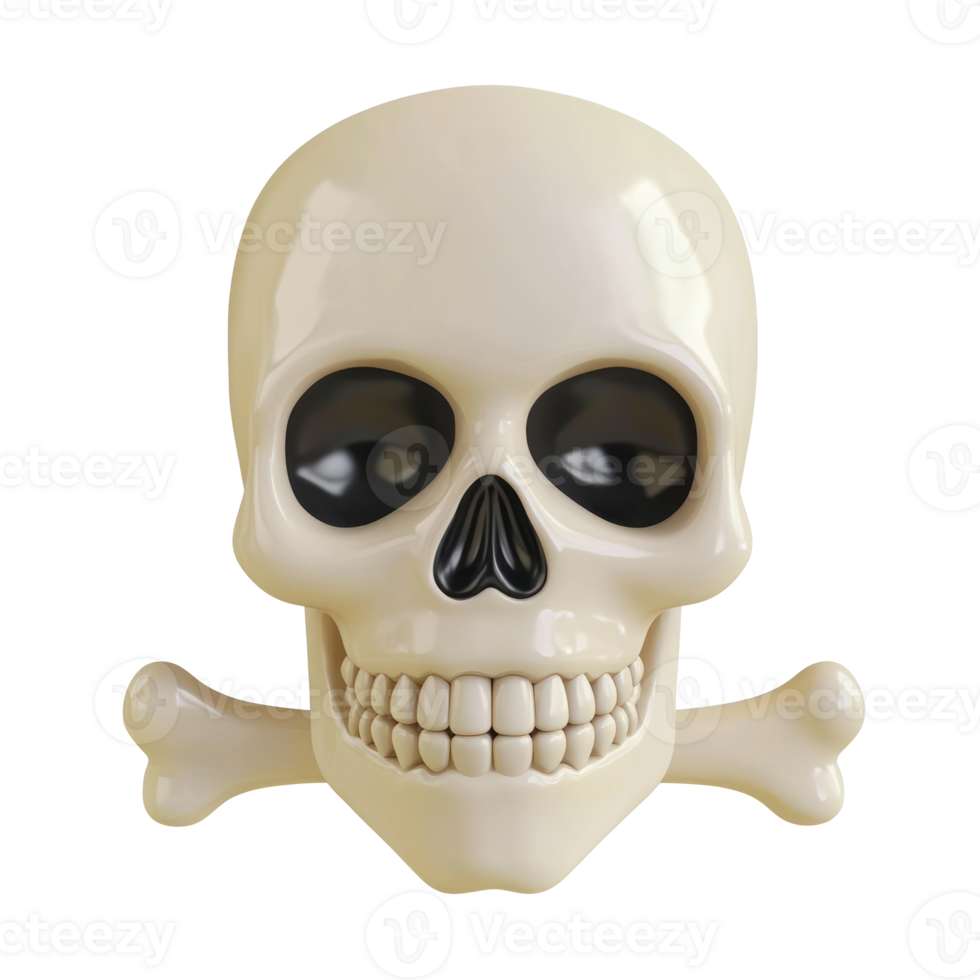 a skull with a crossbone on a transparent background png