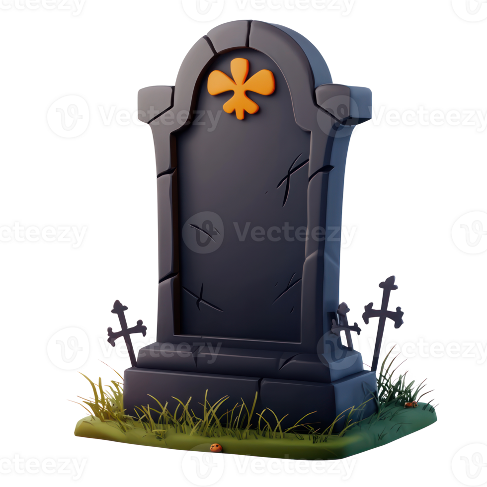 a tombstone with a cross on it png