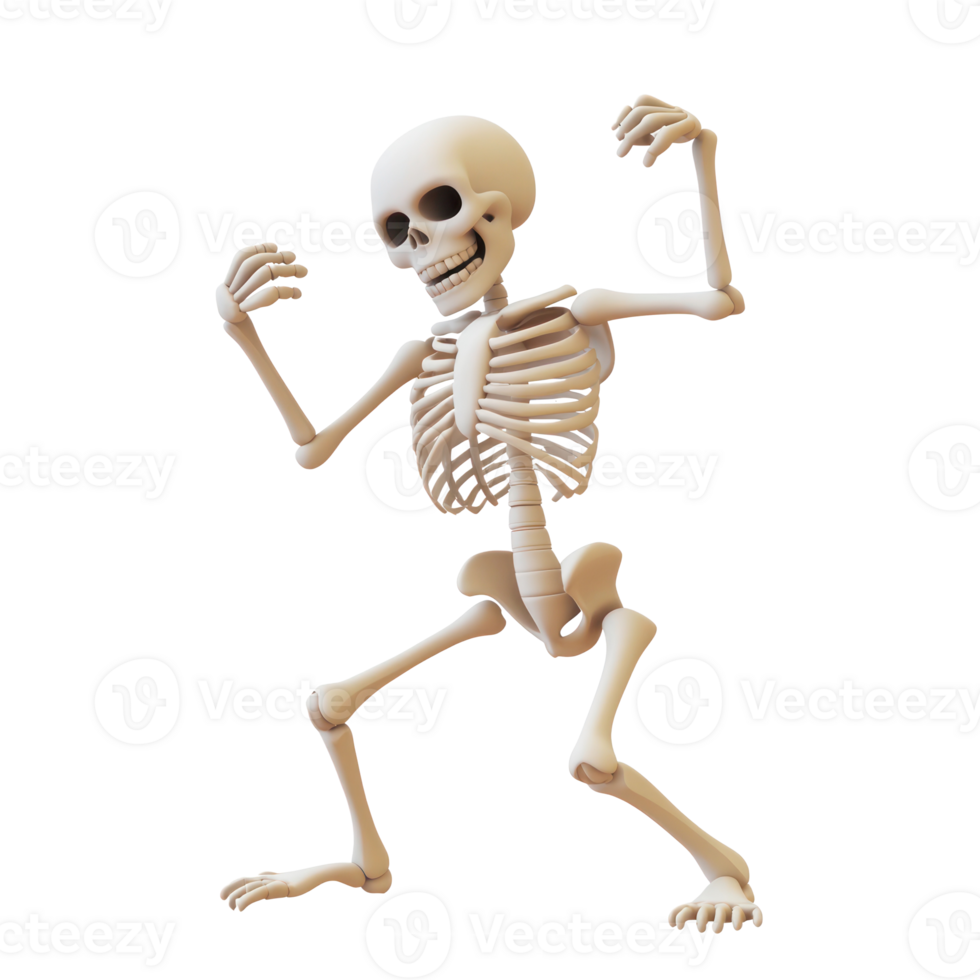 a skeleton is standing on a transparent background png