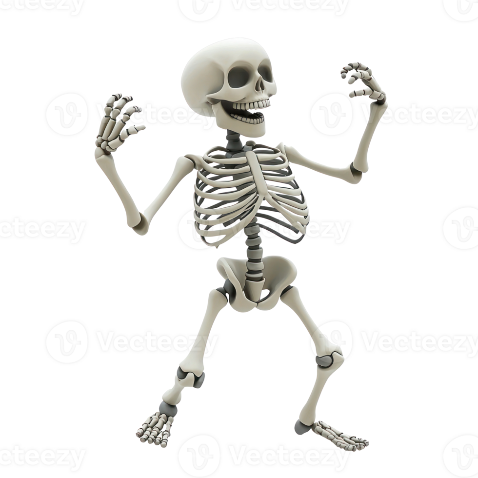 a skeleton is standing on a transparent background png