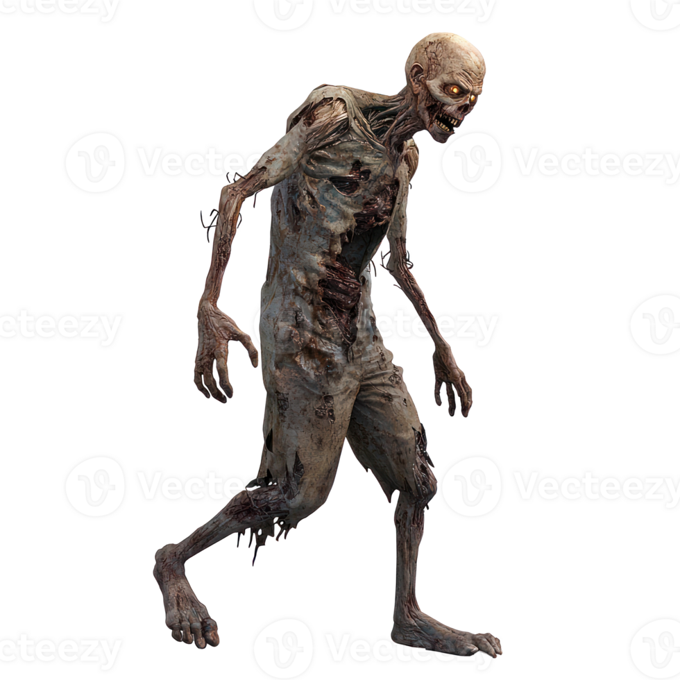 a zombie walking in the dark on a transparent background png