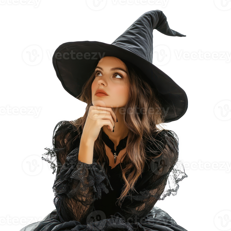 beautiful woman in witch costume png