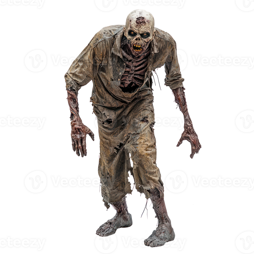 a zombie walking in the woods with no clothes png