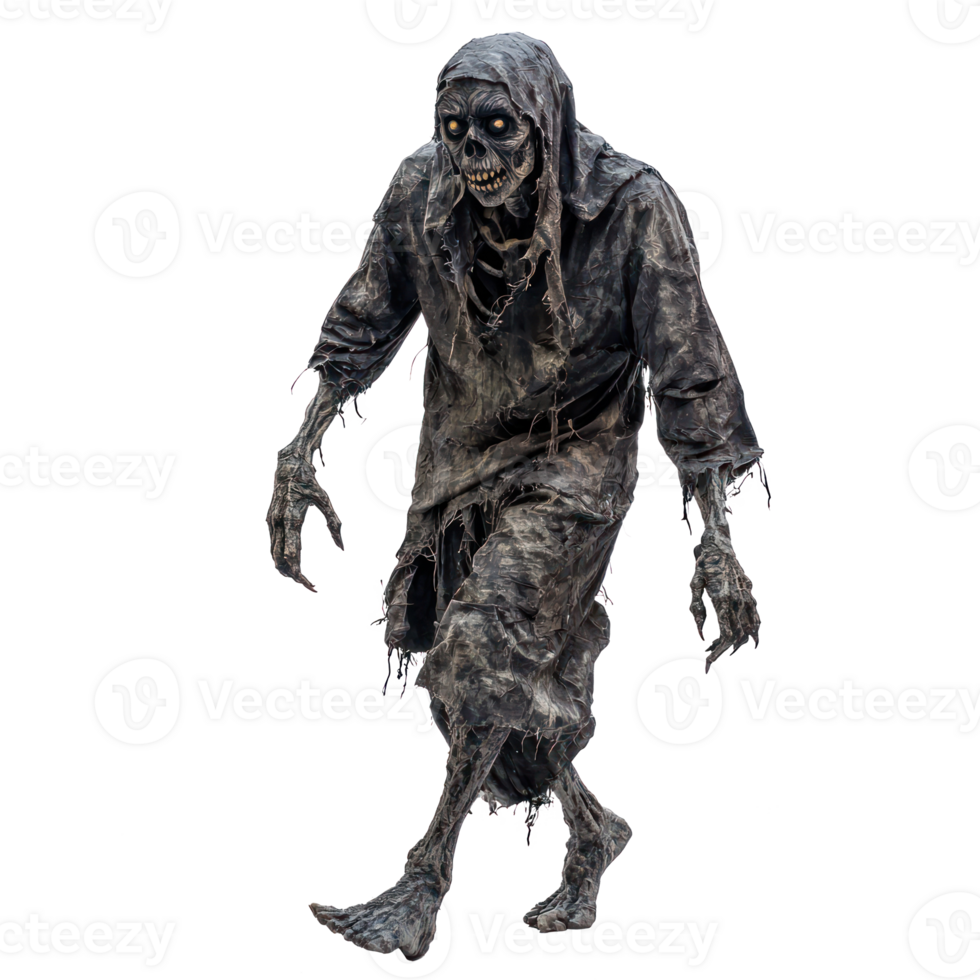 a zombie walking on a transparent background png