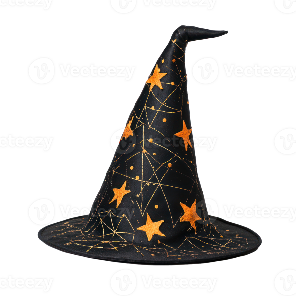 halloween witch hat isolate on transparency background png