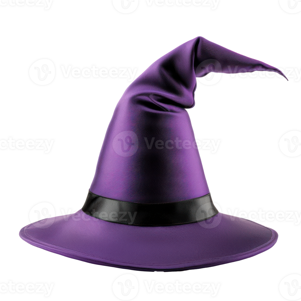 purple witch hat on transparent background png