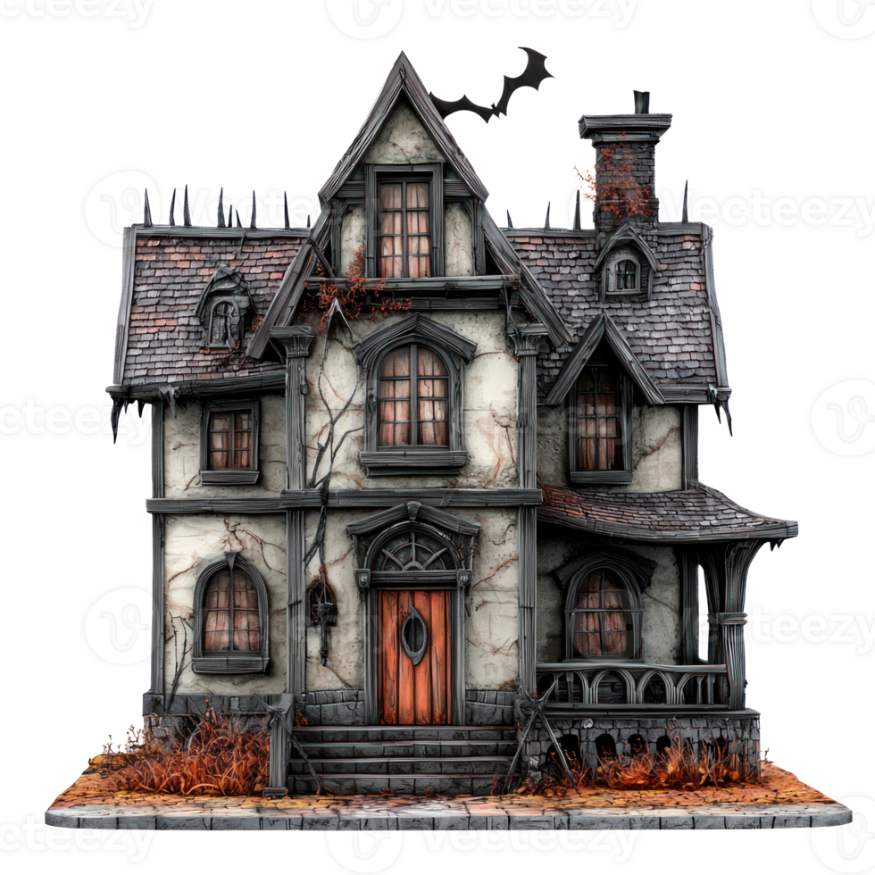 halloween house isolate on transparency background png