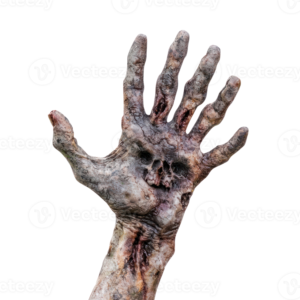 Zombie's Hand Halloween isolate on transparency background png