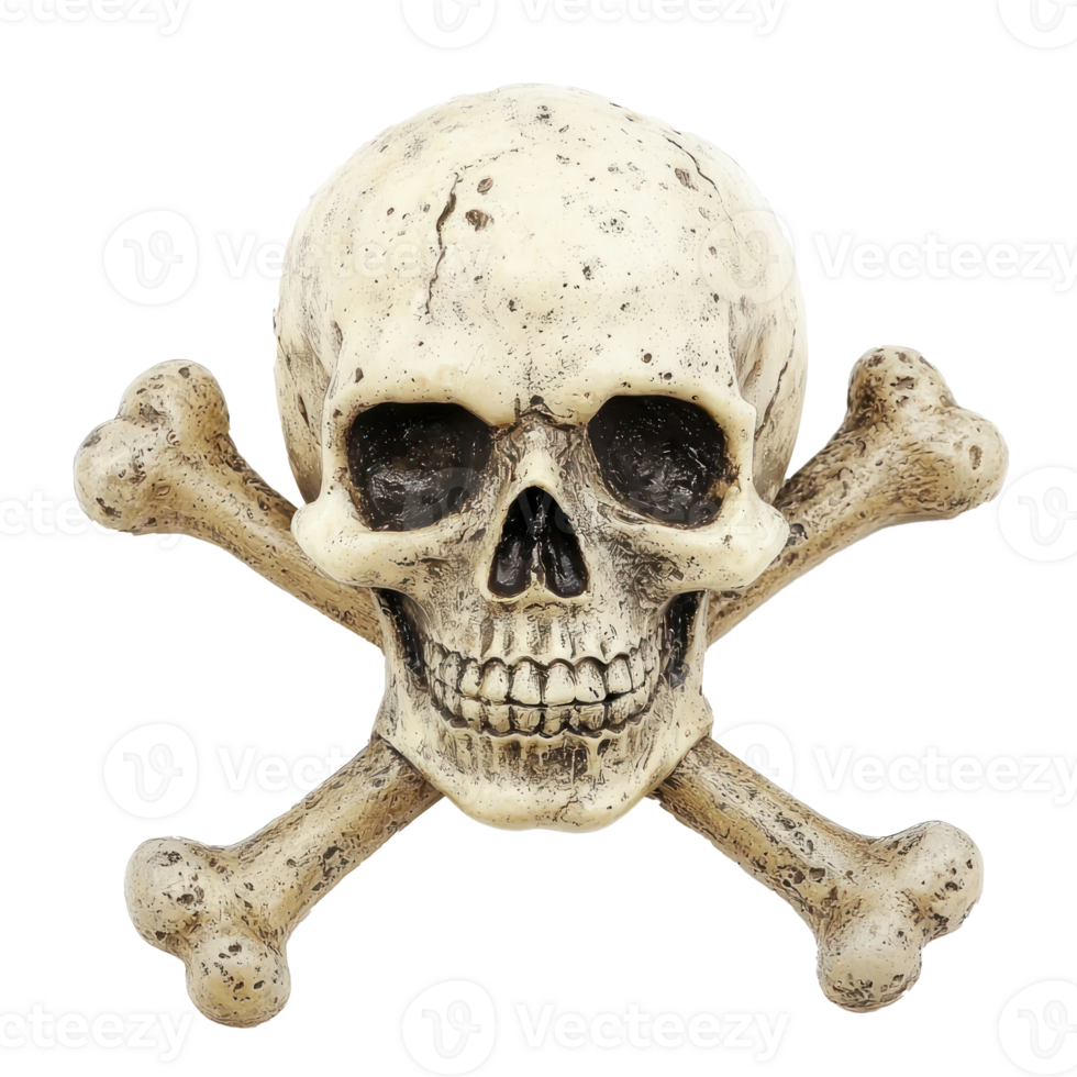 skull and crossbones on transparent background png