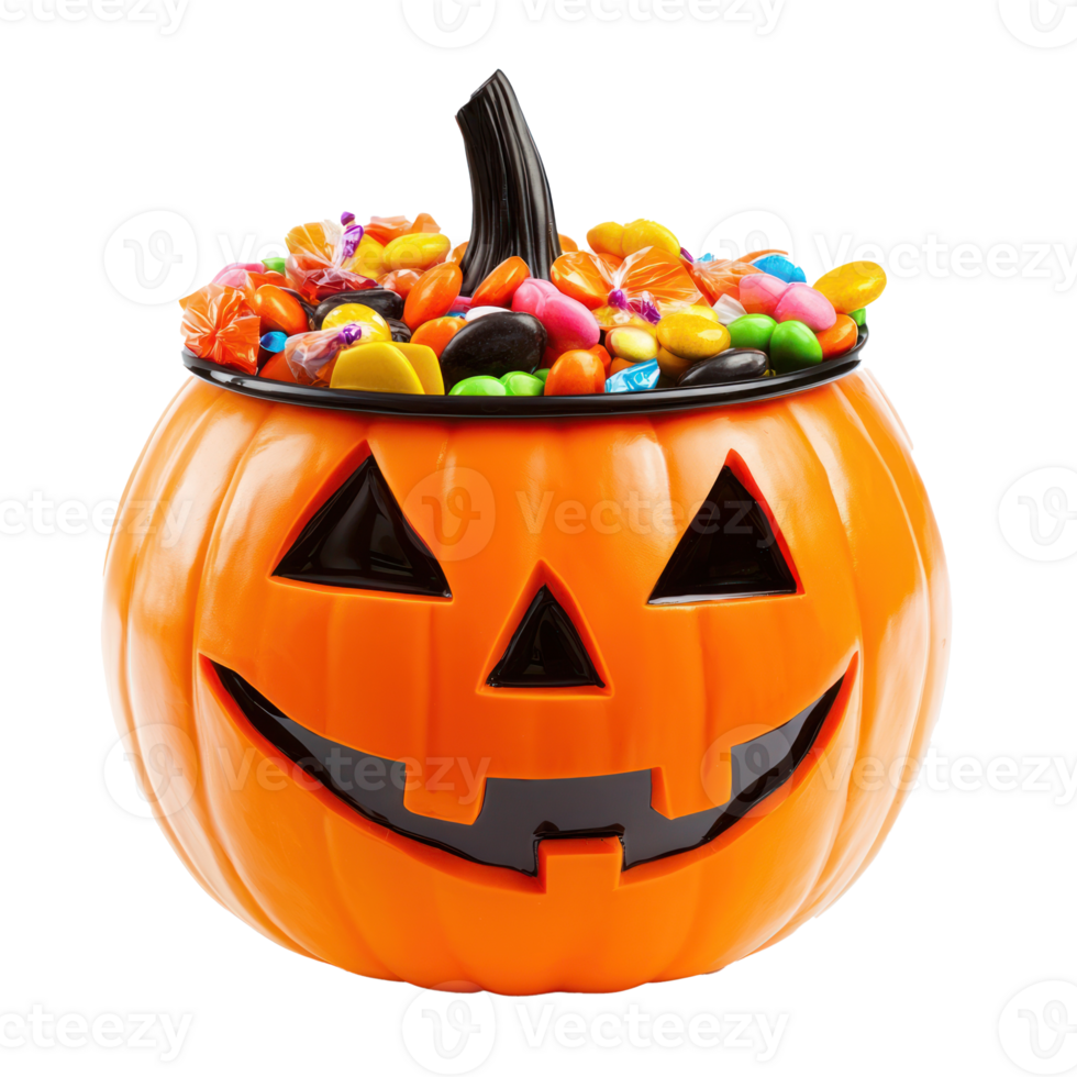 halloween candy pumpkin isolate on transparency background png