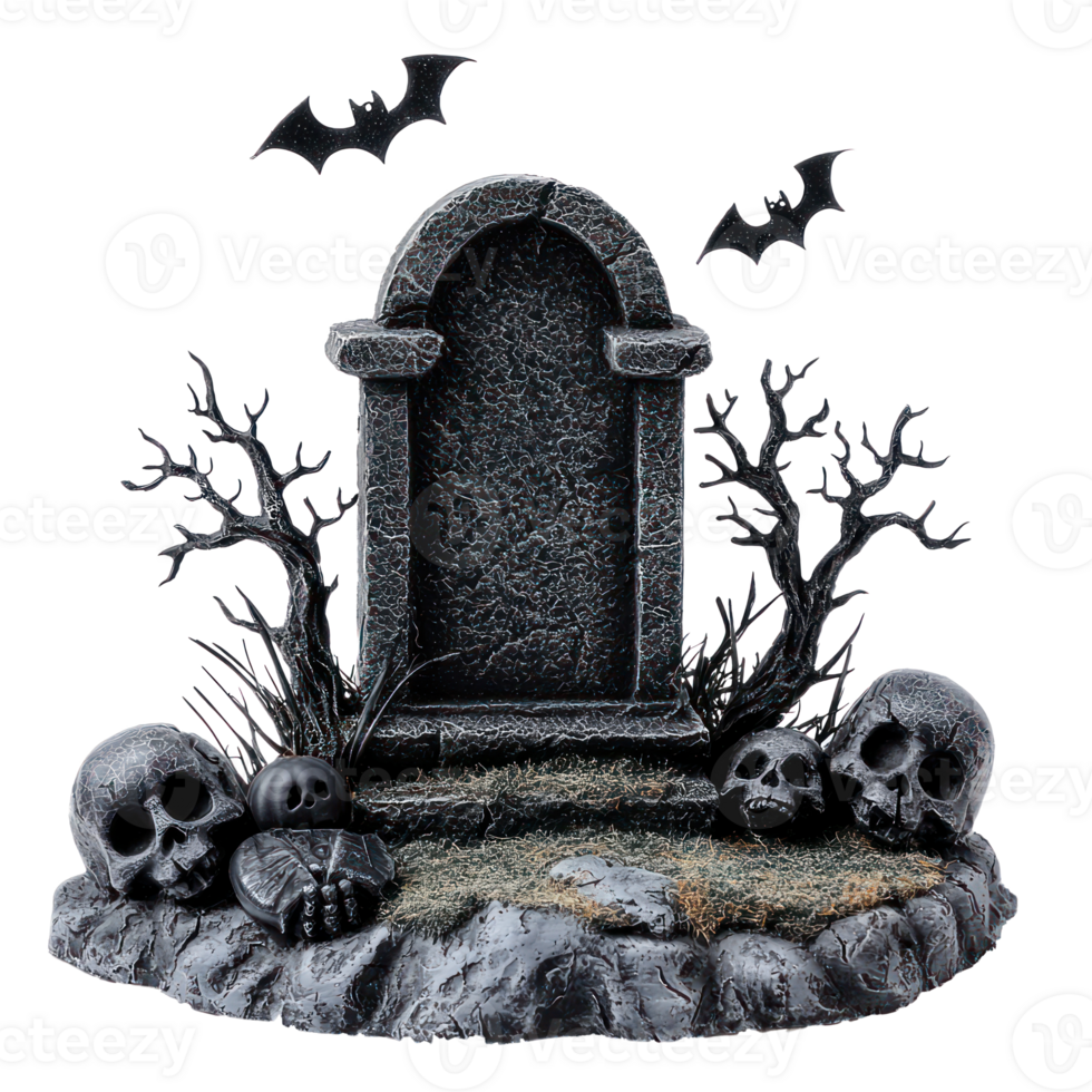 Gravestone isolate on transparency background png