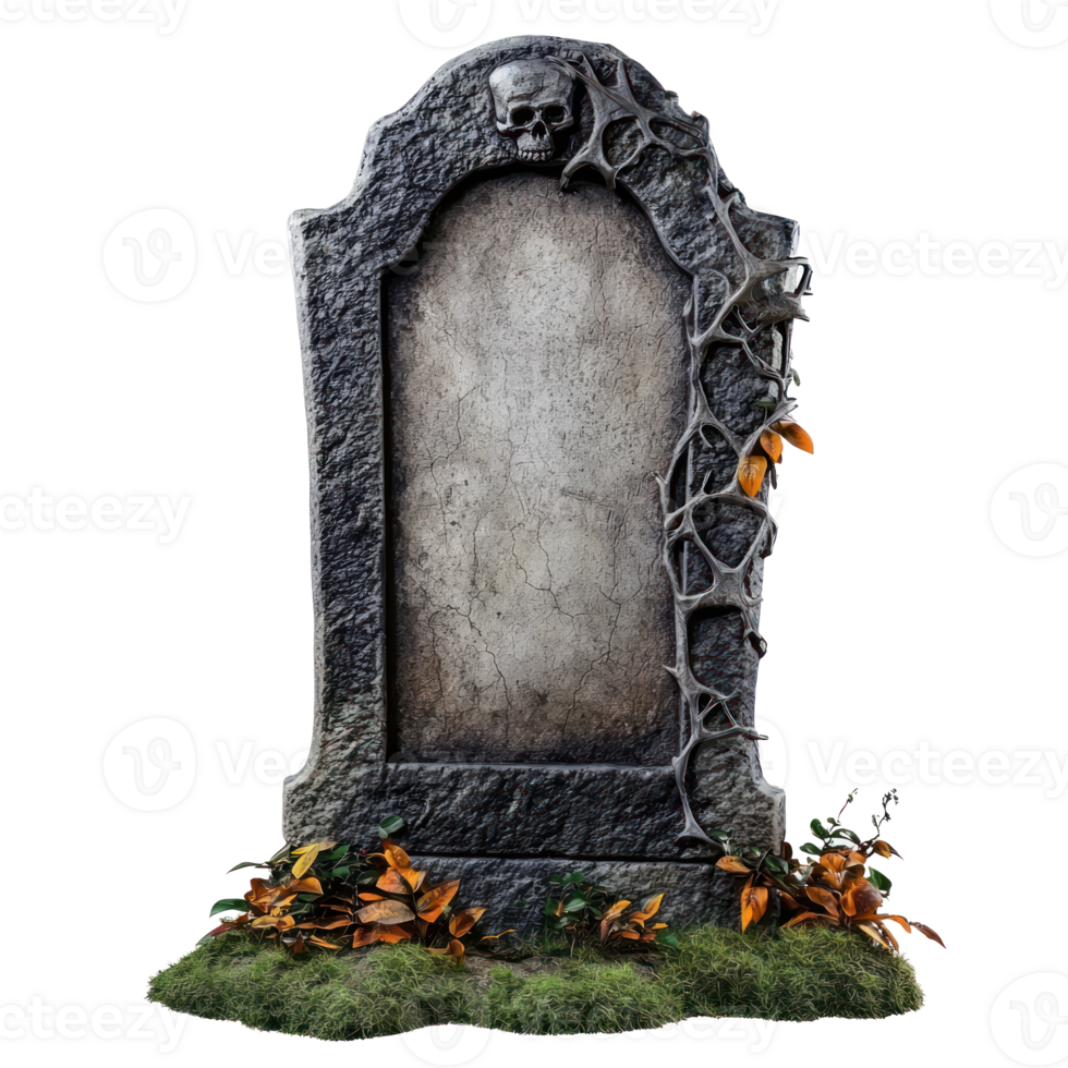 halloween tombstone isolate on transparency background png