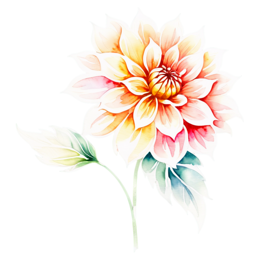 A watercolor painting of a flower png