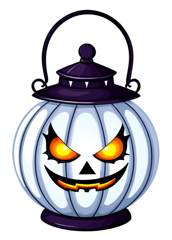 Halloween Highlighted Halloween Lantern With A Creepy Face Graphic Element Appropriate For Pullover, Dresses, Bumper Sticker, Art Board Print, Mug png