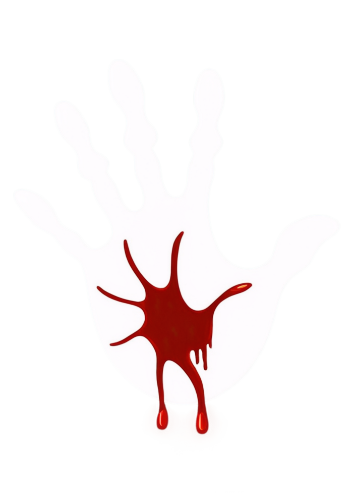 Halloween Influenced Bloody Handprint Or Footprint Composition Ready For Hoodie, Tank Tops, Laptop Sticker, Art Print, Throw Pillow png