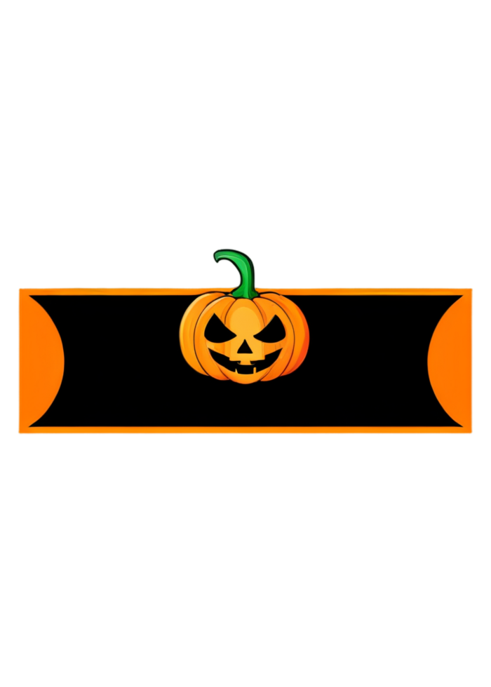 Halloween Decorated Banner Or Ribbon Concept Art Ideal For Jersey, Bucket Hats, Water Bottle Sticker, Tapestries, Coaster png