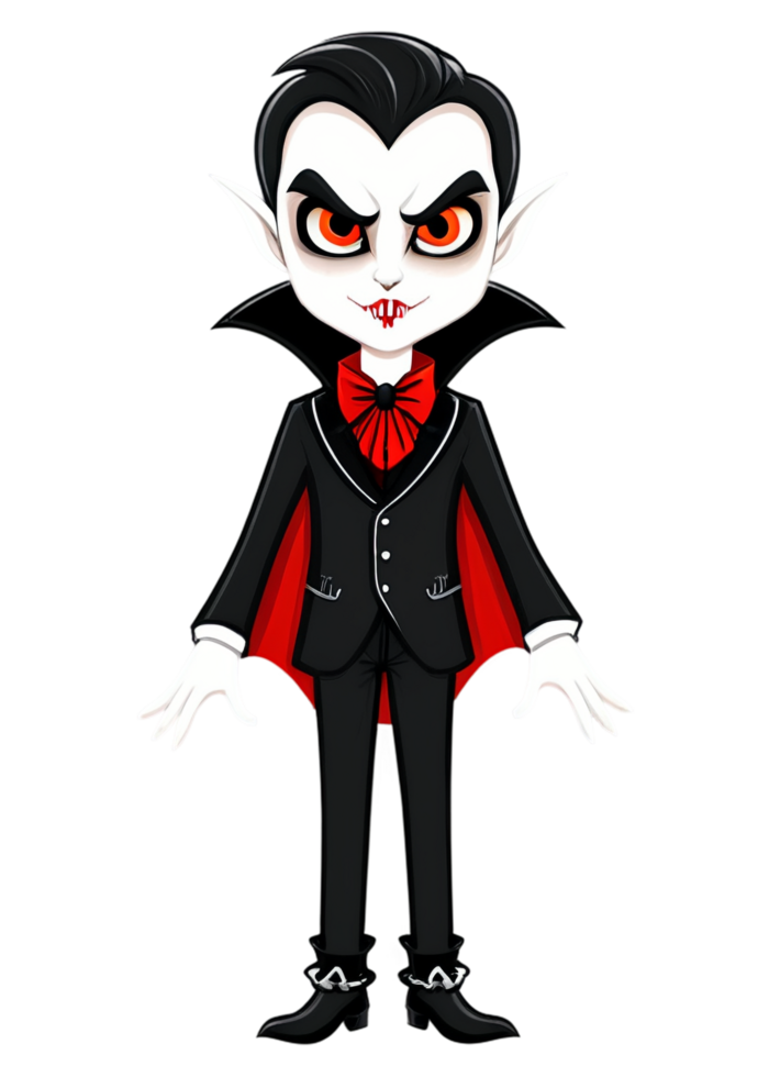 Halloween Dedicated Vampire In A Stylish Outfit Graphic Element Appropriate For Fashion Wear, Hats, Bumper Sticker, Art Print, Throw Pillow png