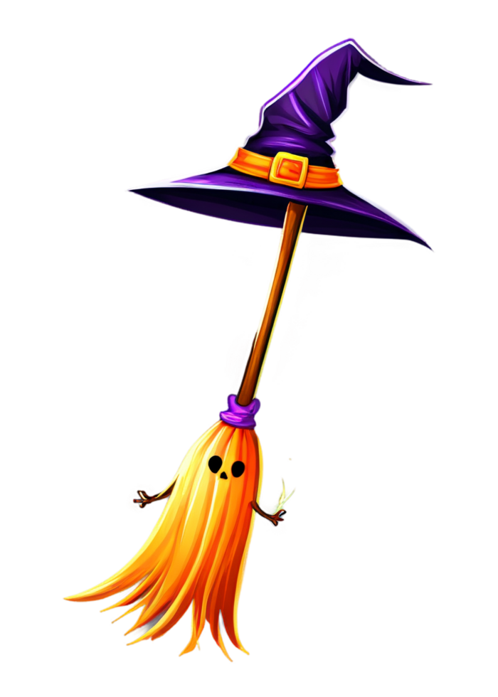 Halloween Based Magic Broomstick In A Style Graphic Compatible With Tee, Kids Babies Clothes, Funny Sticker, Poster, Aprons png