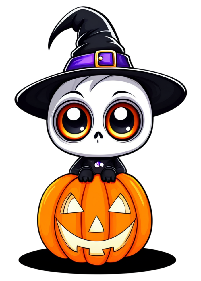 Halloween Decorated Halloween Greeting Card With A Cute Or Spooky Design Digital Art Suitable For Jersey, Bucket Hats, Bumper Sticker, Poster, Aprons png