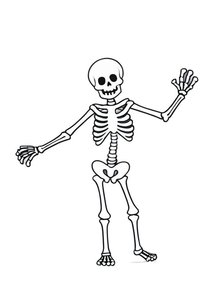 Halloween Characterized Skeleton Dancing Or Posing Graphic Well Suited For Long Sleeve, Women's Clothing, Anime Sticker, Poster, Aprons png