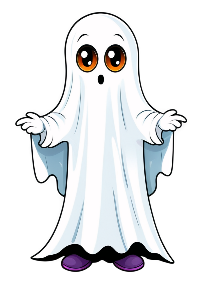 Halloween Based Funny Ghost In A Costume Graphic Designed For Tee, Kids Babies Clothes, Car Sticker, Canvas Print, Bedding png