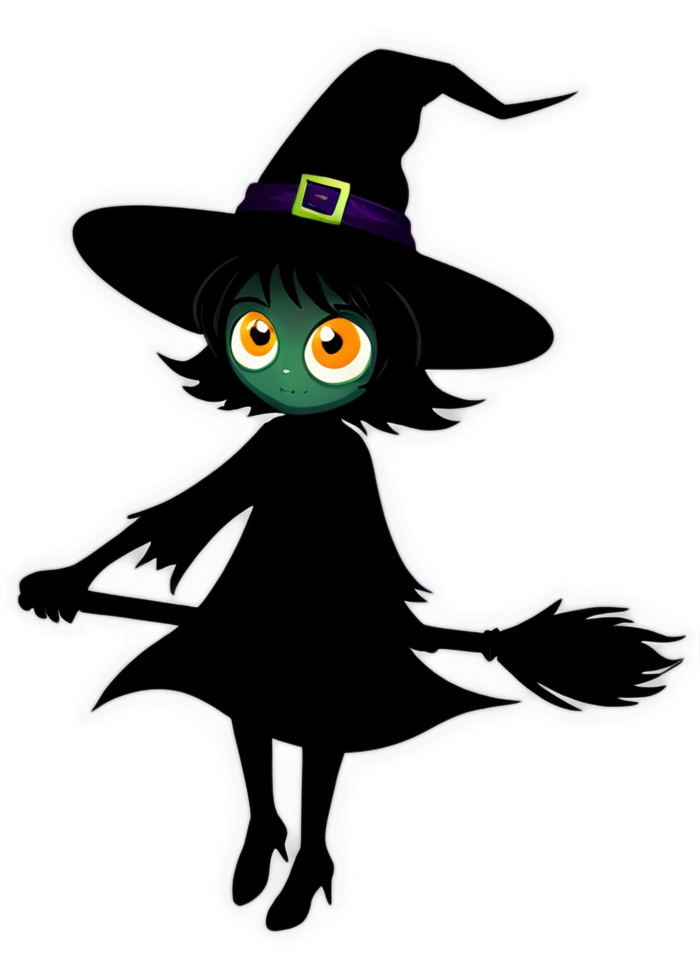 Halloween Styled Shadow Of A Witch Flying Over A City Graphic Made For Apparel, Accessories, Car Sticker, Tapestries, Coaster png