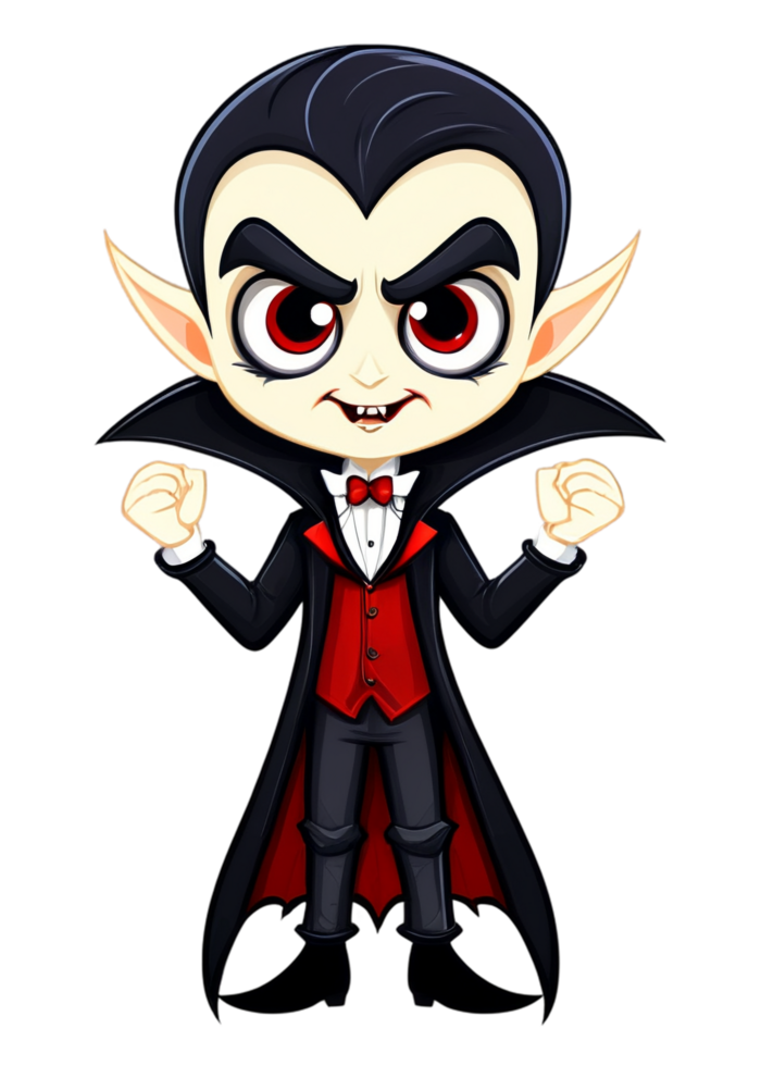 Halloween Themed Vampire Character In A Pose Graphic Element Great For Casual Wear, Men's Clothing, Cool Sticker, Poster, Aprons png