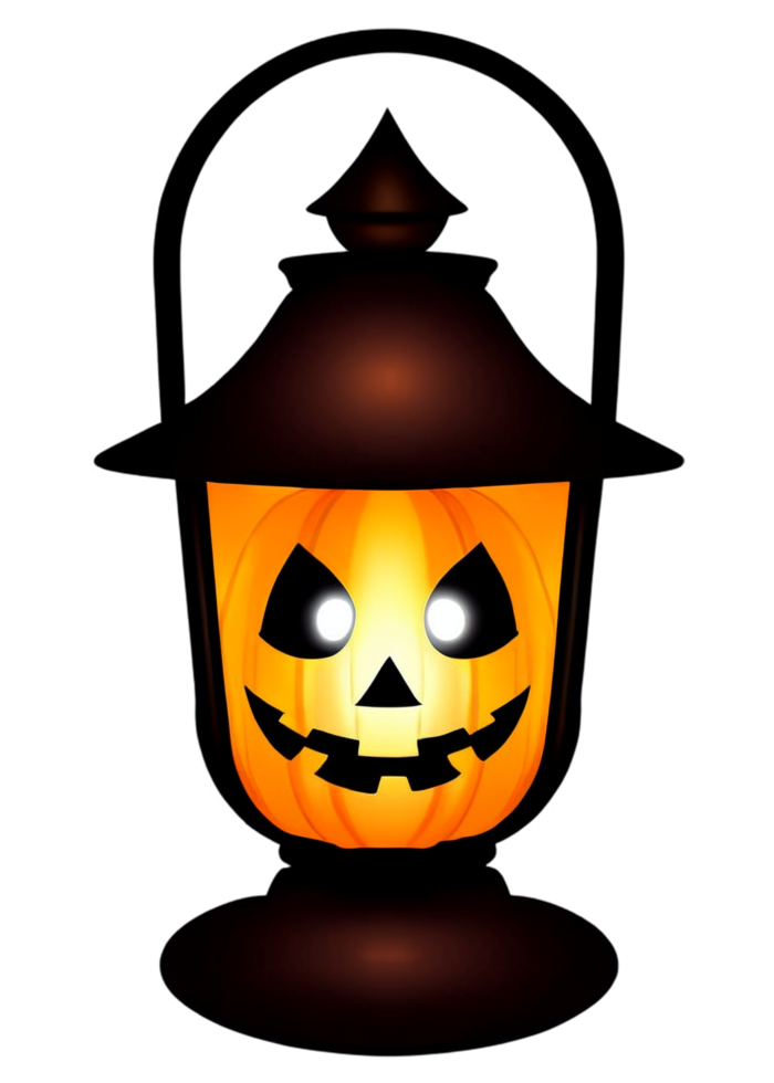 Halloween Characterized Halloween Lantern With A Creepy Face Illustration Best For Long Sleeve, Women's Clothing, Laptop Sticker, Tapestries, Coaster png