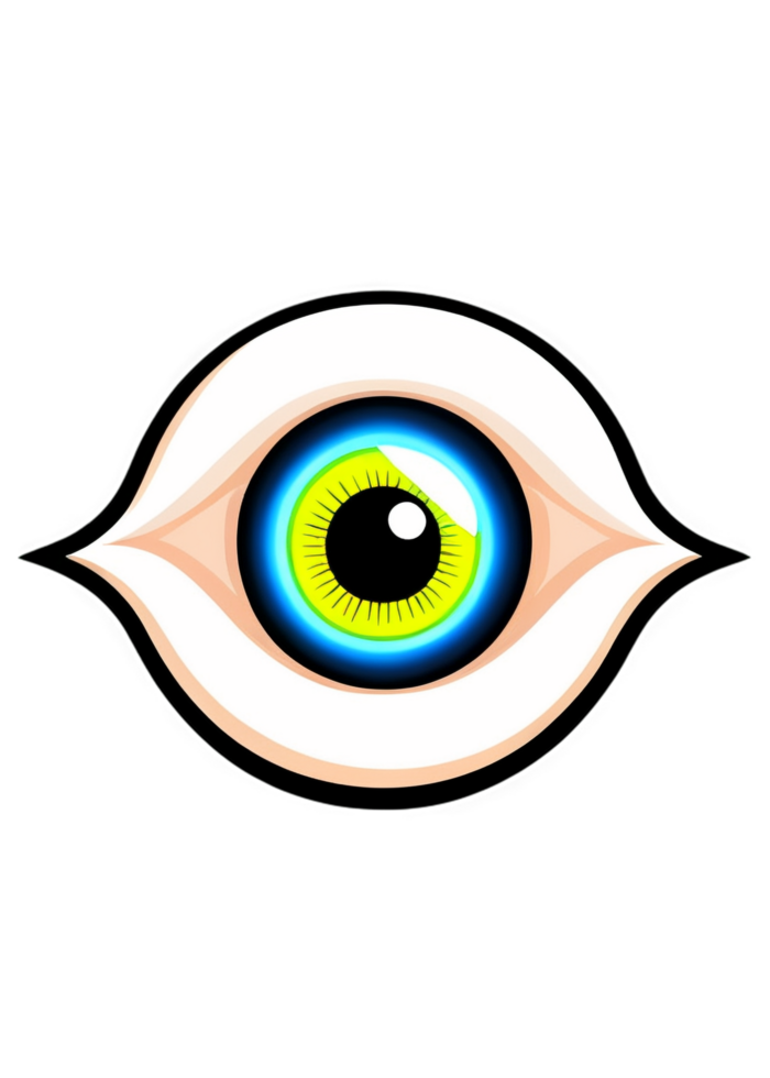 Halloween Influenced Evil Eye Glowing In The Dark Concept Art Best For Hoodie, Tank Tops, Laptop Sticker, Tapestries, Coaster png