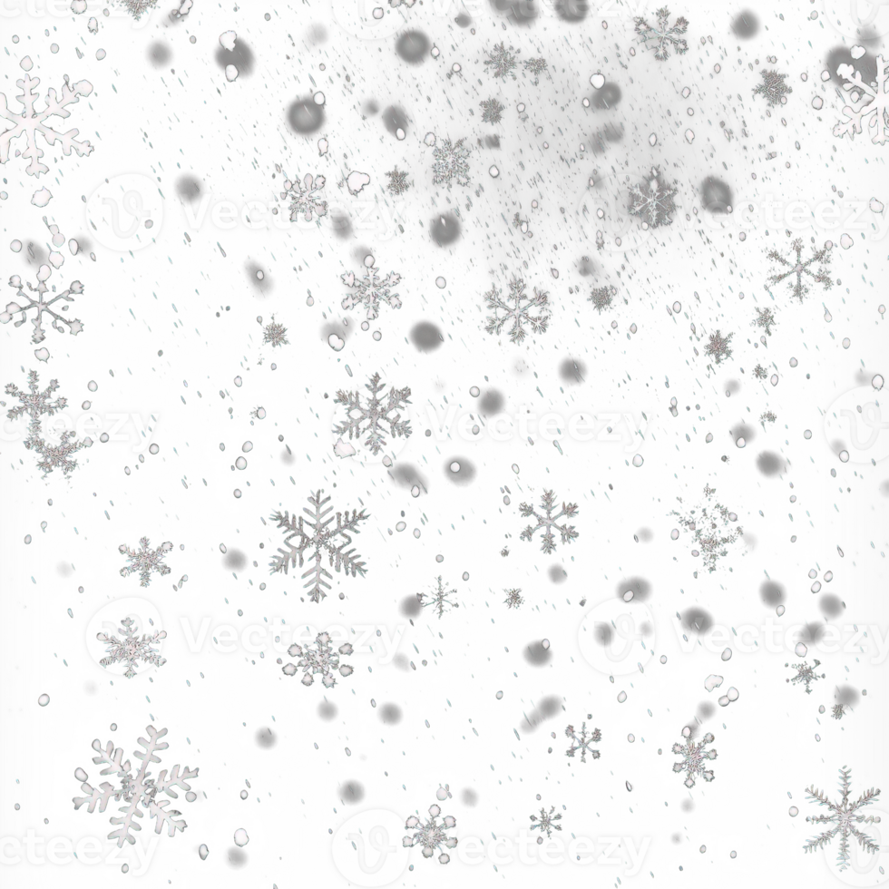 Ethereal Winters Whisper Gently cascading white snowflakes on a pristine transparent backdro png