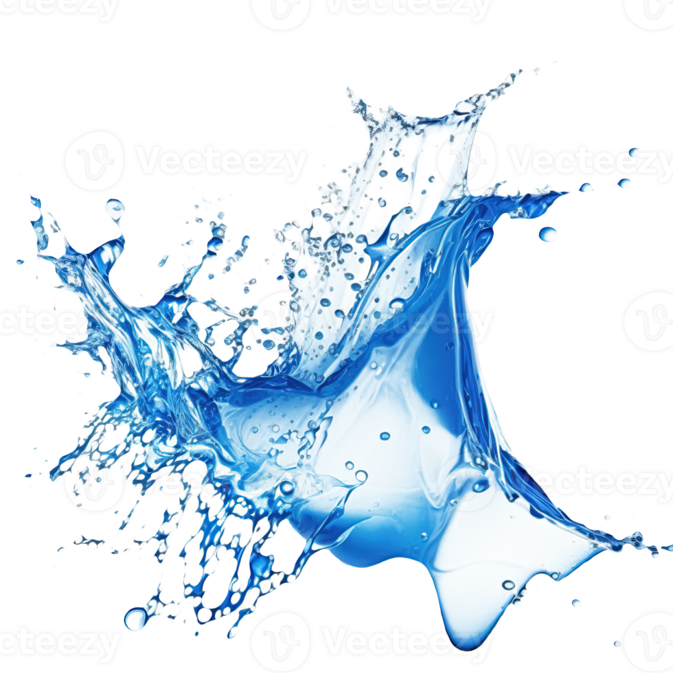 Crystal Clear Splash A pristine water display against a transparent backdrop, capturing the elegance and fluidity of nature s motion. png