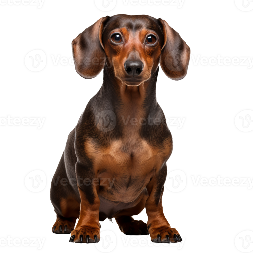 A full-body illustration of a dachshund dog, displayed on a transparent background for versatile use. png