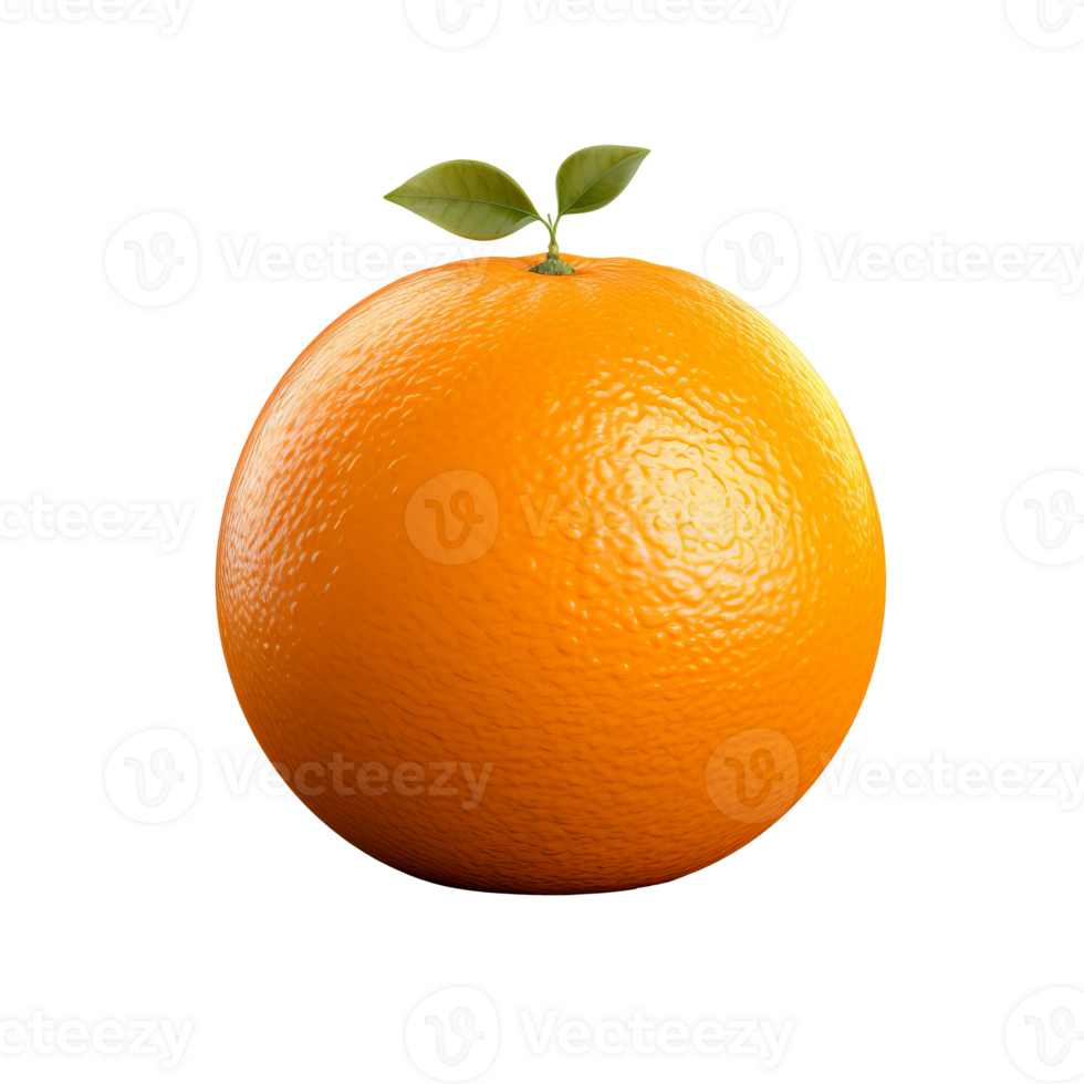 Vibrant orange creature with a complete, distinct form displayed against a see-through backdrop. png