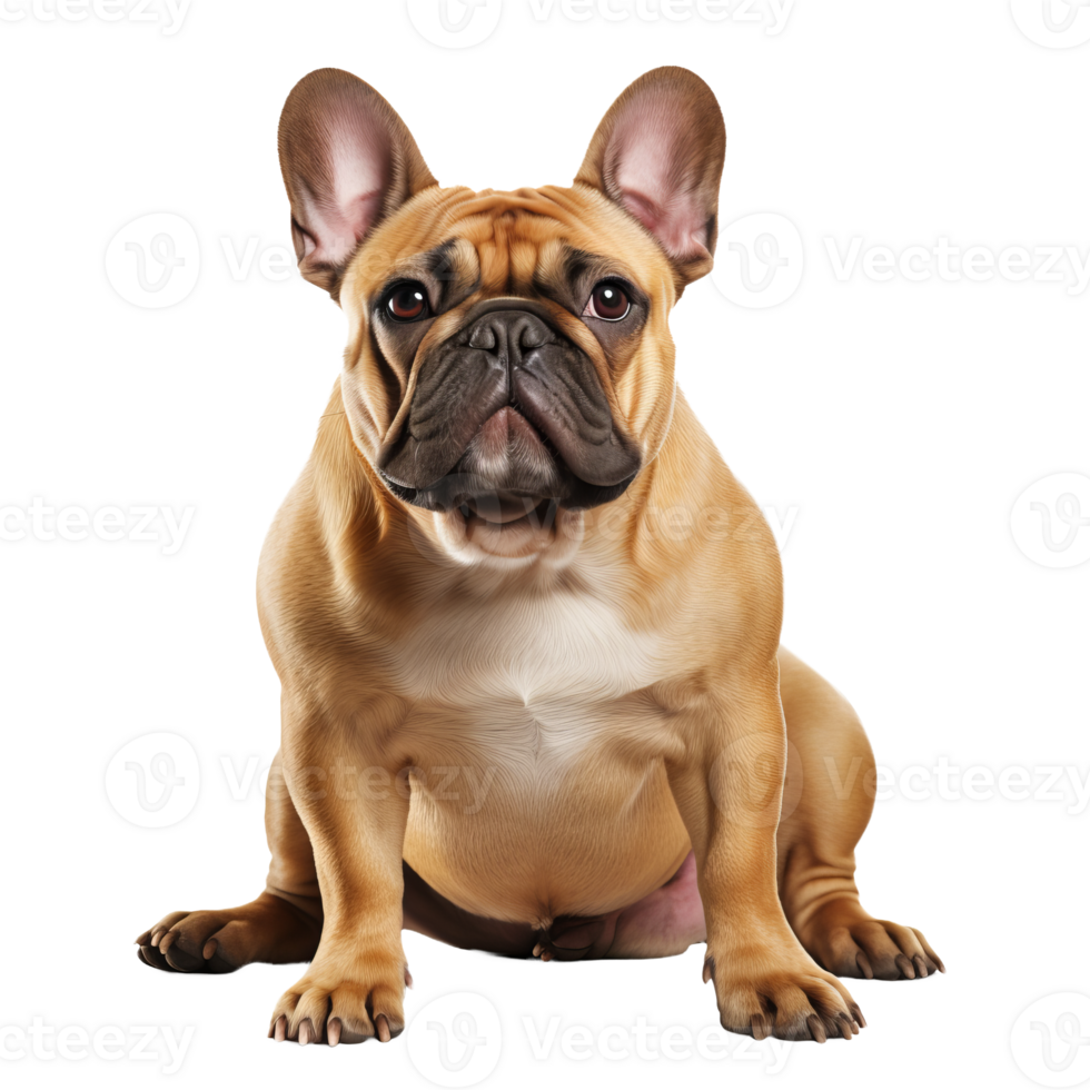 een vol lichaam illustratie van een Frans bulldog staan, weergegeven Aan een transparant achtergrond voor veelzijdig gebruiken. png