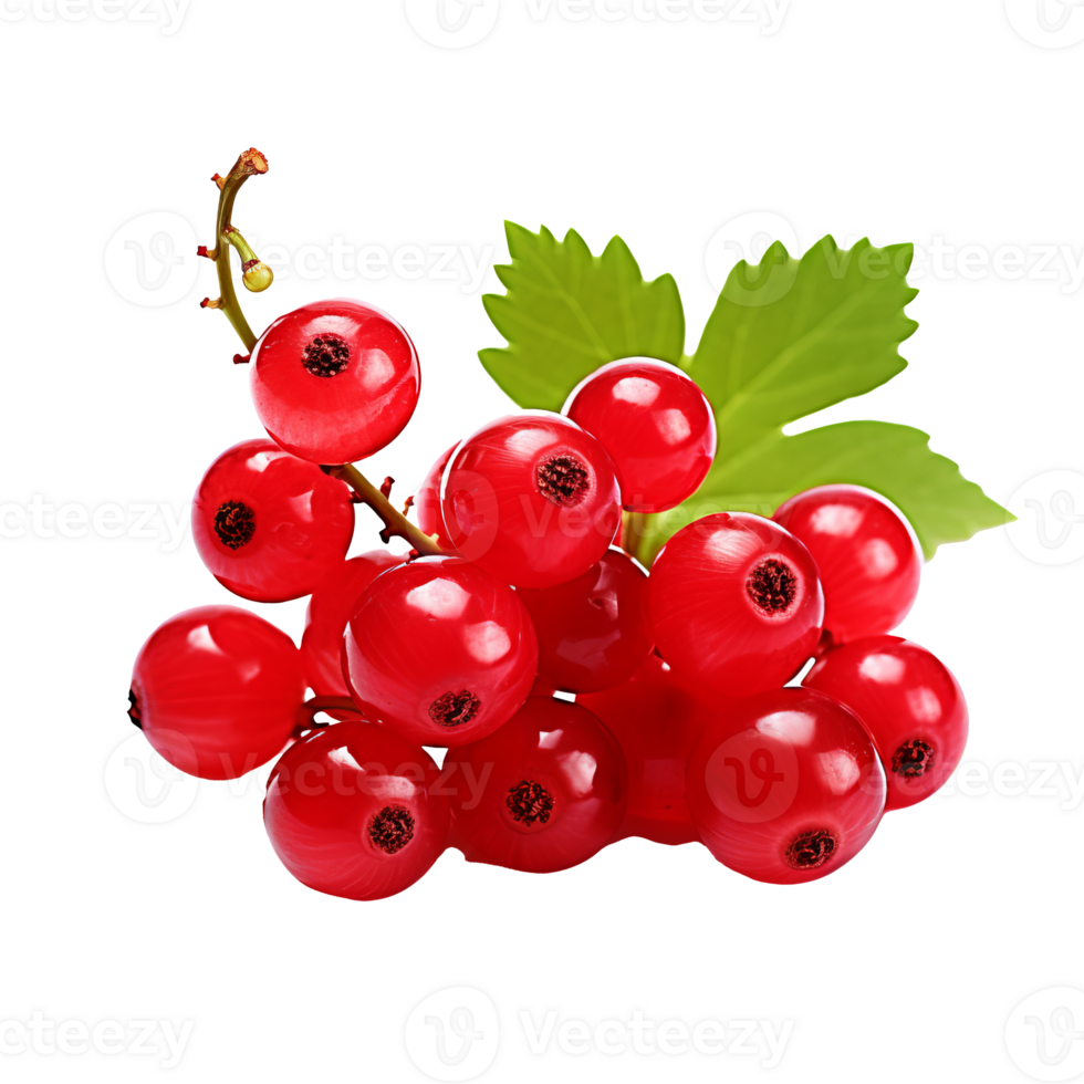 Currant fruit with a detailed full body depiction isolated on a transparent background for versatile use. png