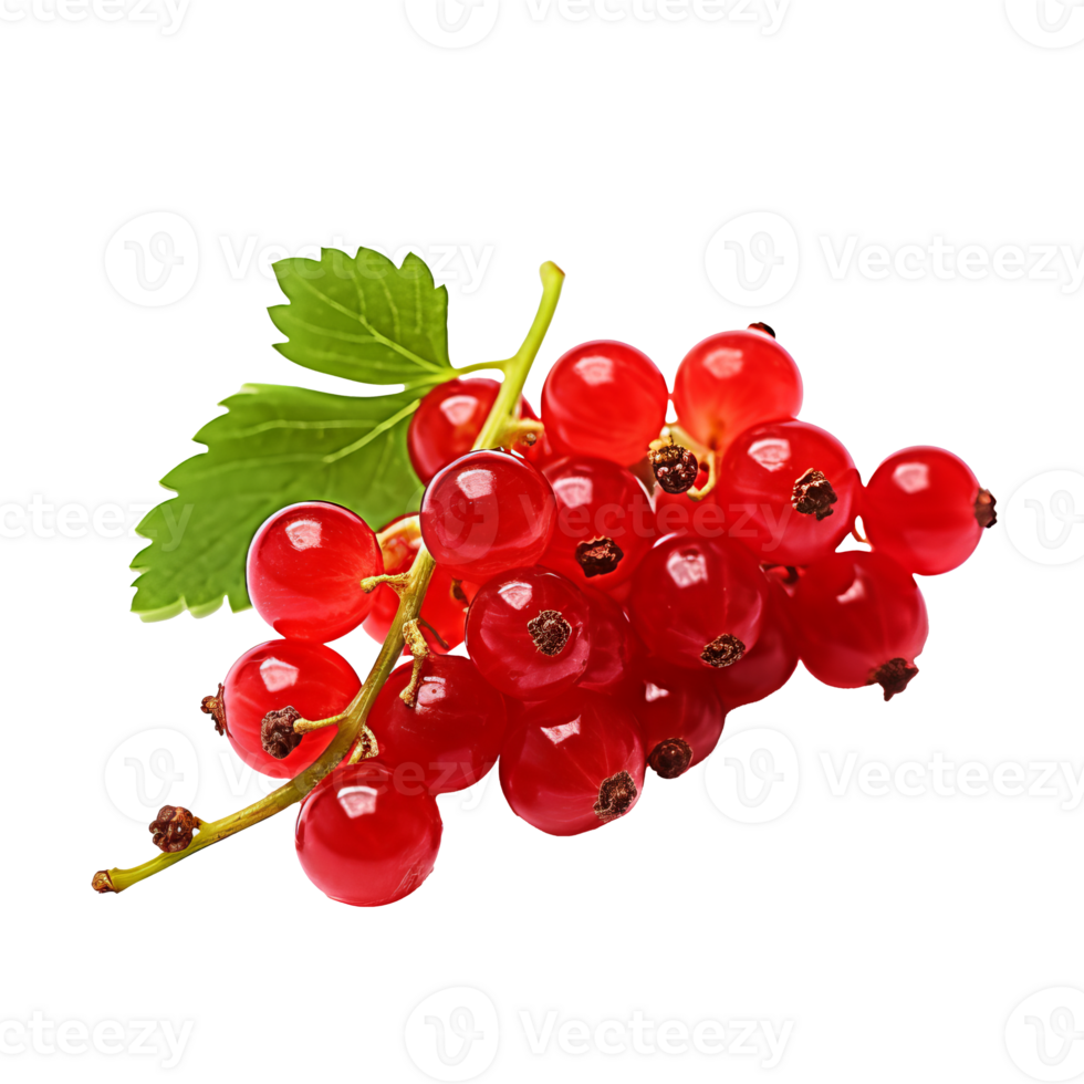 Full-bodied currant fruit with a vivid texture and rich color, displayed on a seamless transparent background. png