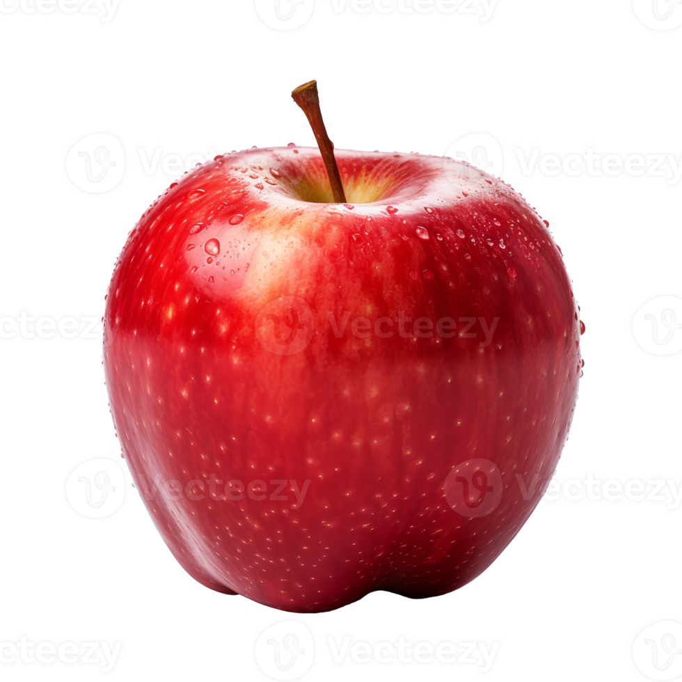 An apple s complete silhouette against a clear background, showcasing its entire form with no obstructions. png