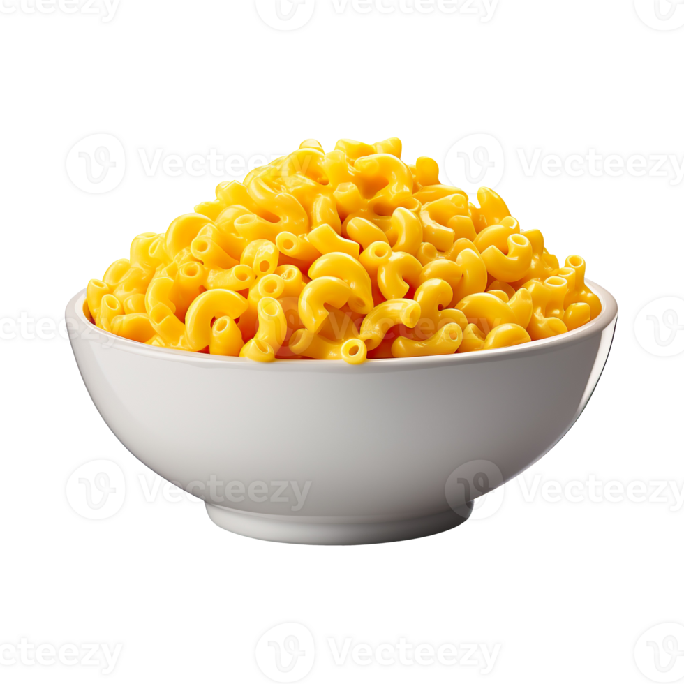 Bowl of mac and cheese isolated on transparent background png