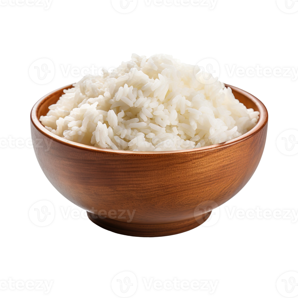 Bowl of Cooked Rice isolated on transparent background png
