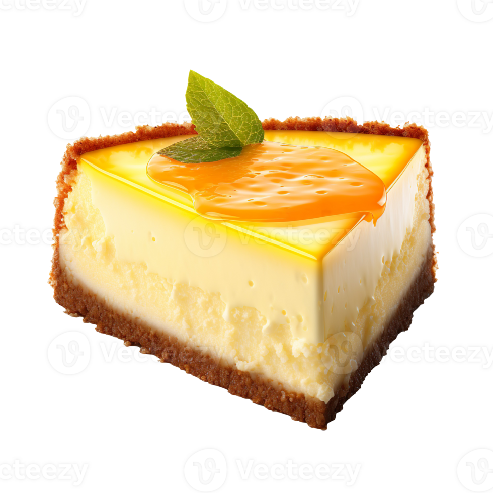 Käsekuchen isoliert auf transparent Hintergrund png
